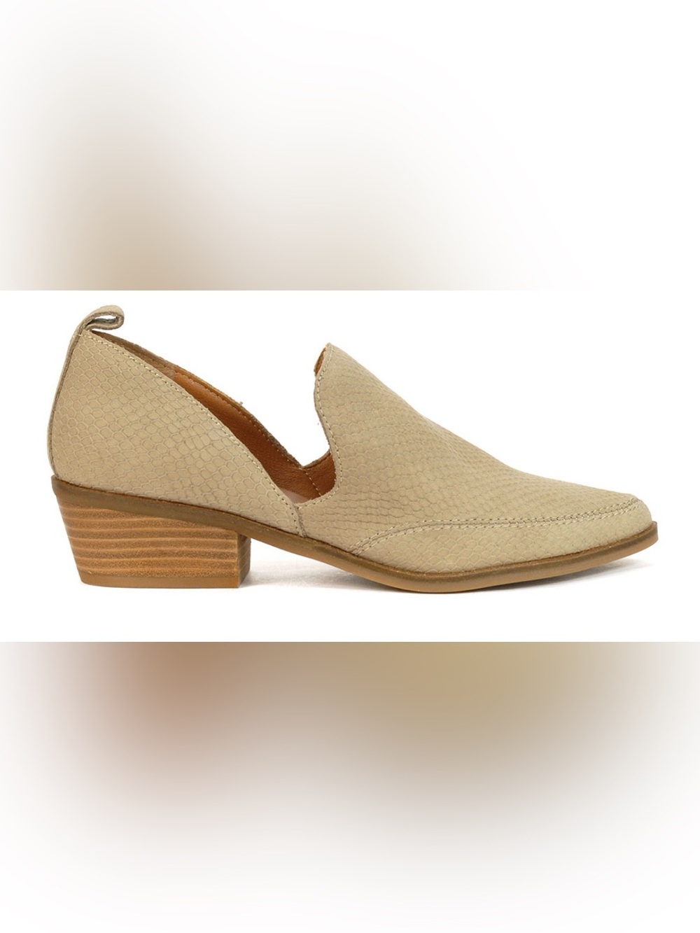 Lucky Brand Mahzan Dune ankl bootie w blk heel SZ 6 coastal Cowgirl